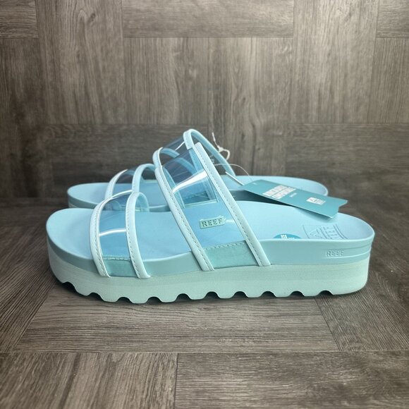 REEF Vista Hi Energy Women's size 9.5 Light Blue Cushion Comfort Sandals - Picture 5 of 8